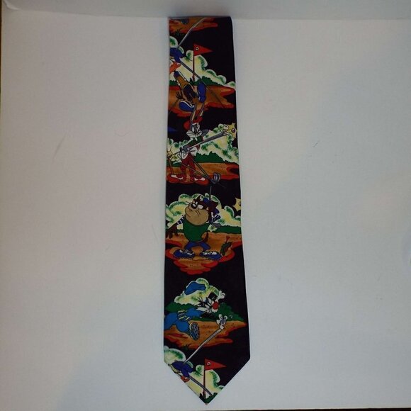 Vintage Looney Tunes Mania TAZ Golf Tie - Picture 2 of 7
